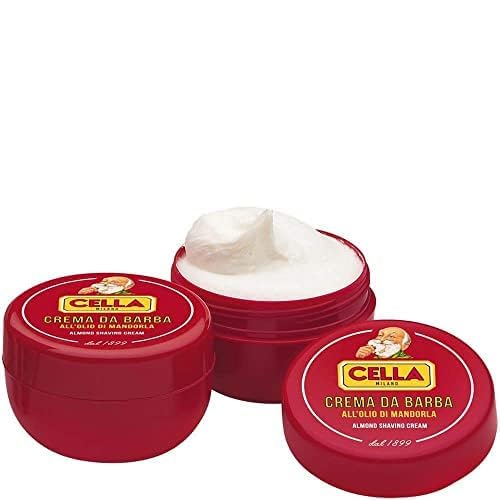 Cella Milano Classic Almond Shave Soap with Tallow, Made in Italy, A favorite of European Barbershops for 125 Years