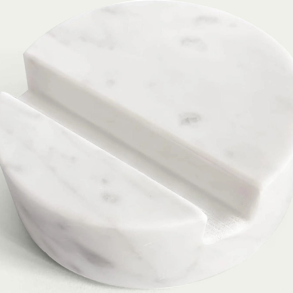 White Marble Phone Stand by Fashciaga