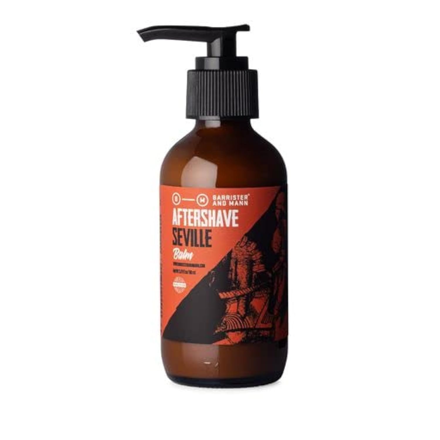 Barrister and Mann After Shave Balm for Men | Premium Post Shave Face Moisturizer Soothes for Shaving Irritation, Razor Burn Jojoba Oil Notes of Lemon, Bergamot, Rosemary, Lavender 3.75 Oz (Seville)