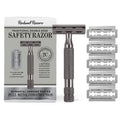 ROCKWELL RAZORS 2C Double Edge Safety Razor With Adjustable Shave Settings and 5 Fully Recyclable Razor Blades. Reusable Safety Razors for Men