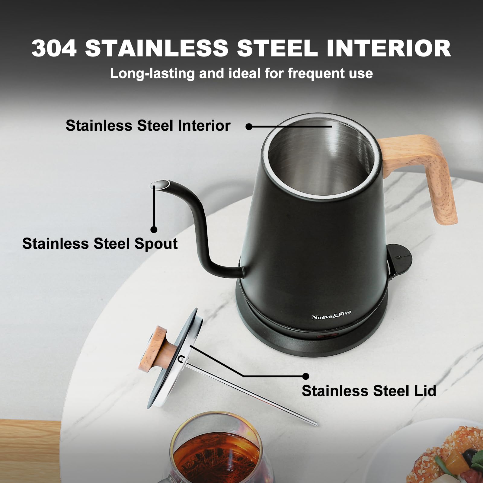 Electric Kettle 1.0L by Nueve&Five