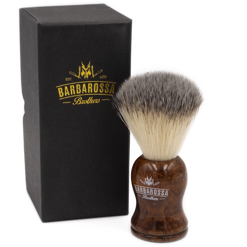 Wooden Synthetic Silvertip Shaving Brush by Barbarossa Brothers
