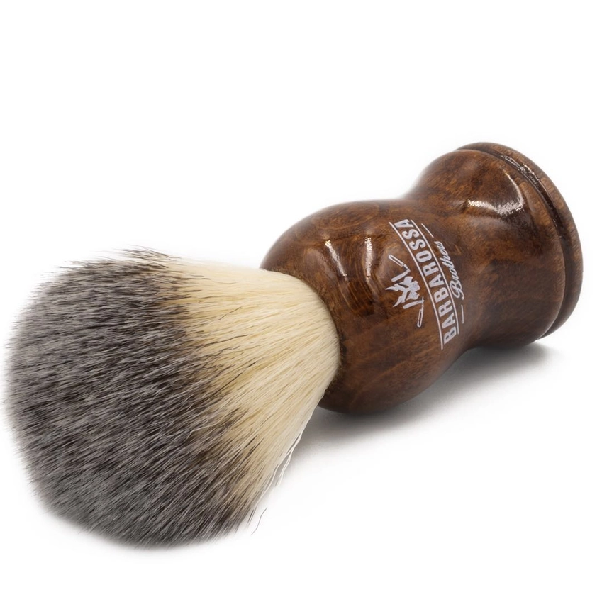 Wooden Synthetic Silvertip Shaving Brush by Barbarossa Brothers