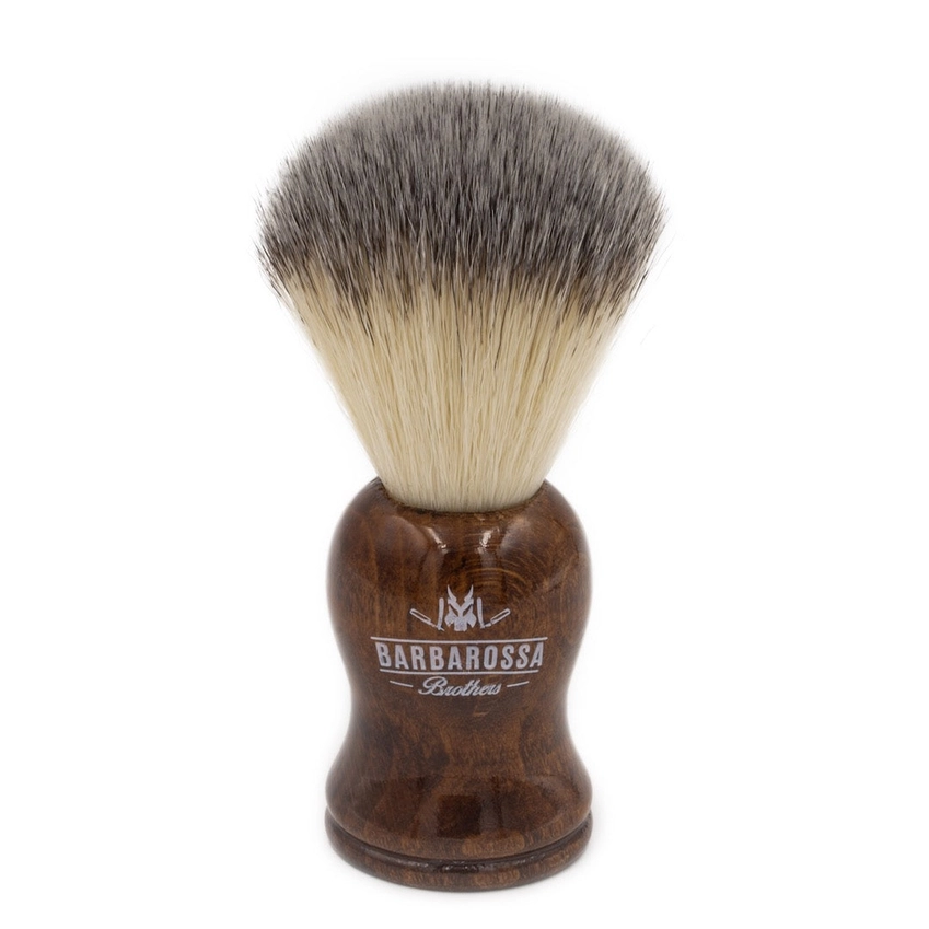 Wooden Synthetic Silvertip Shaving Brush by Barbarossa Brothers