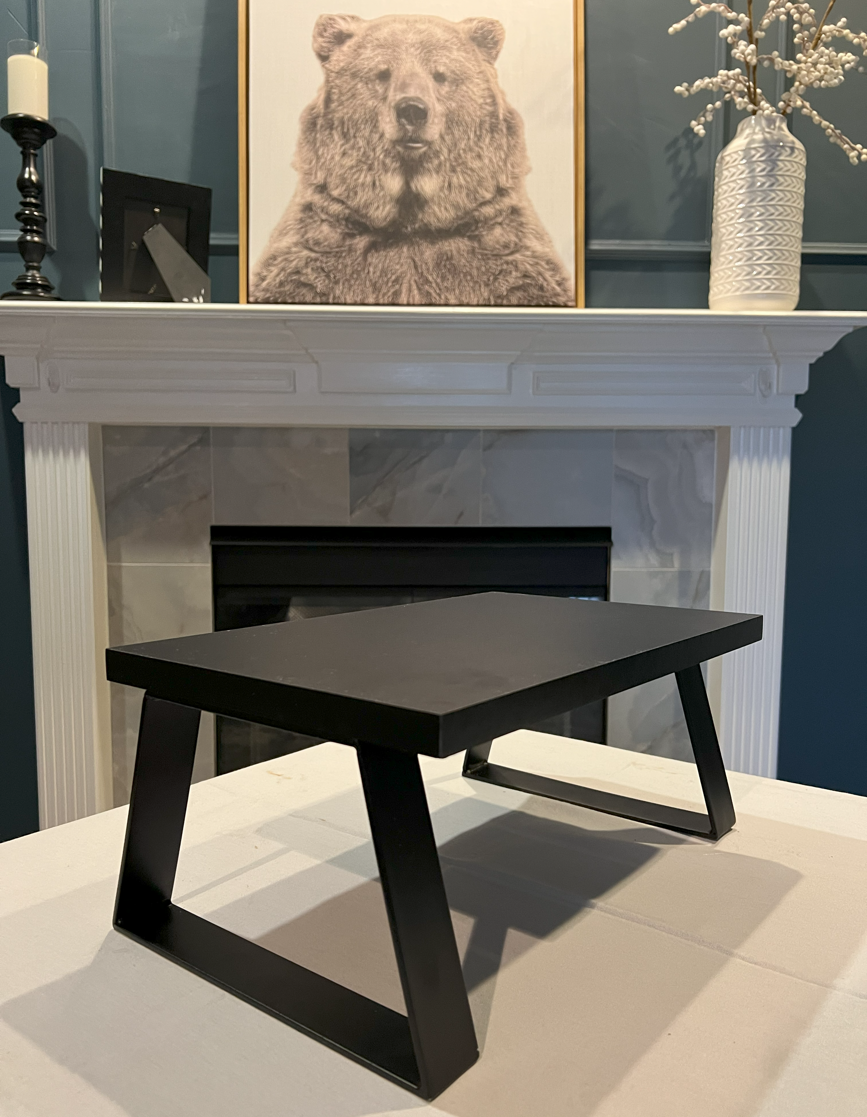 Riser by Kettle & Shave with Trapezoid Legs