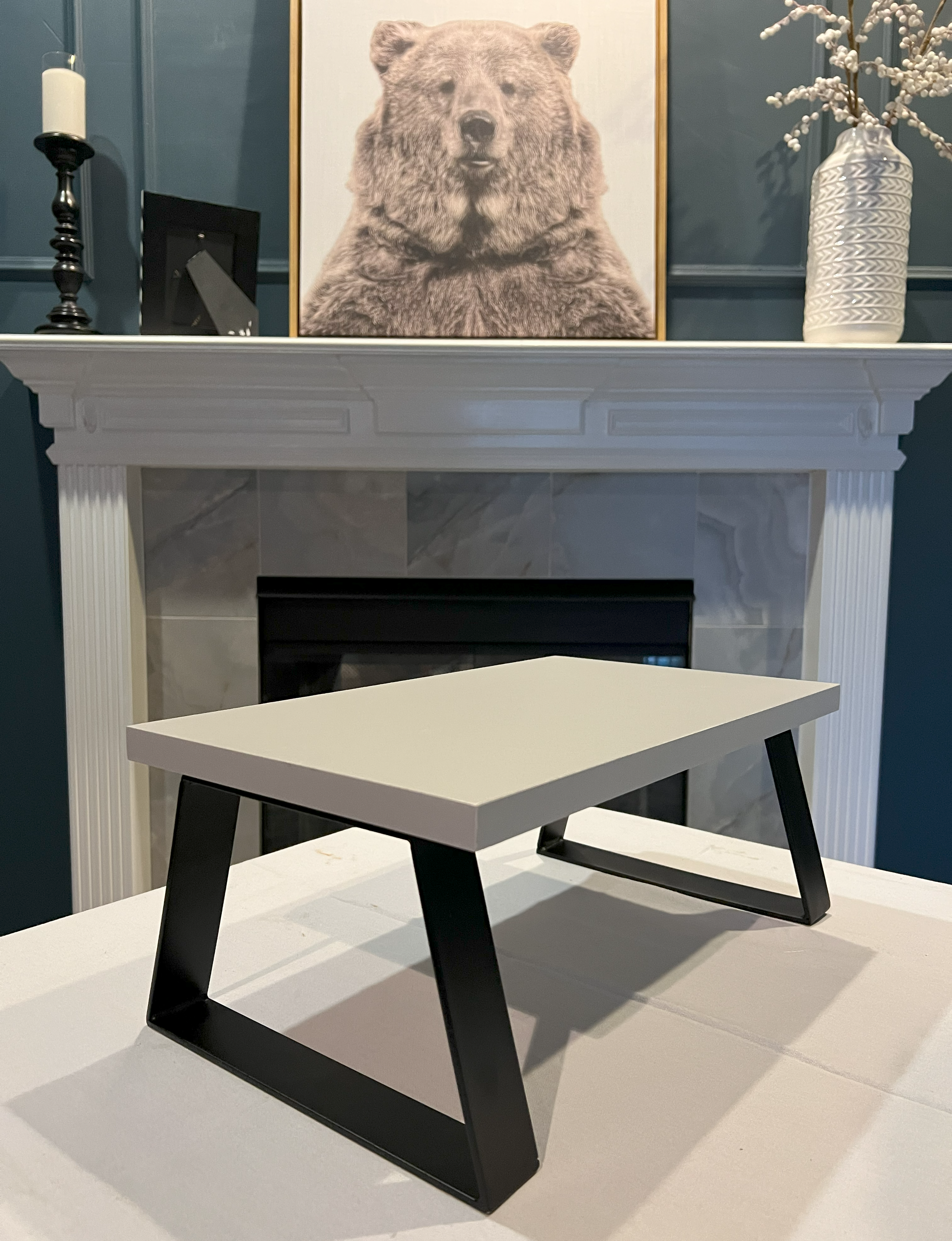 Riser by Kettle & Shave with Trapezoid Legs