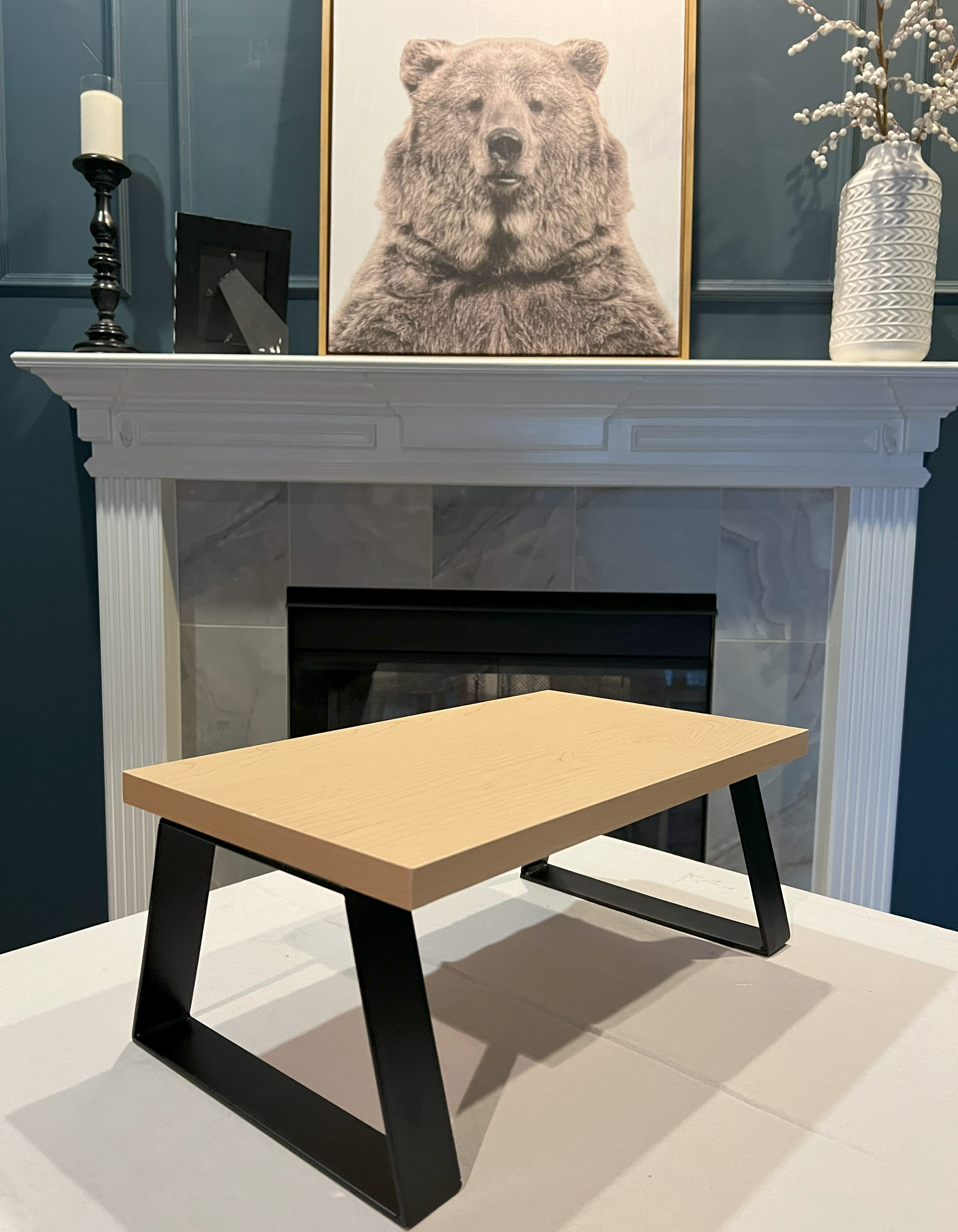 Riser by Kettle & Shave with Trapezoid Legs