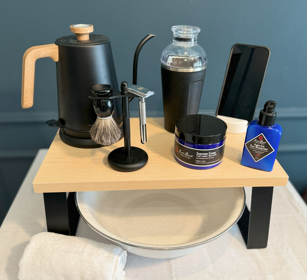Riser by Kettle & Shave with Trapezoid Legs
